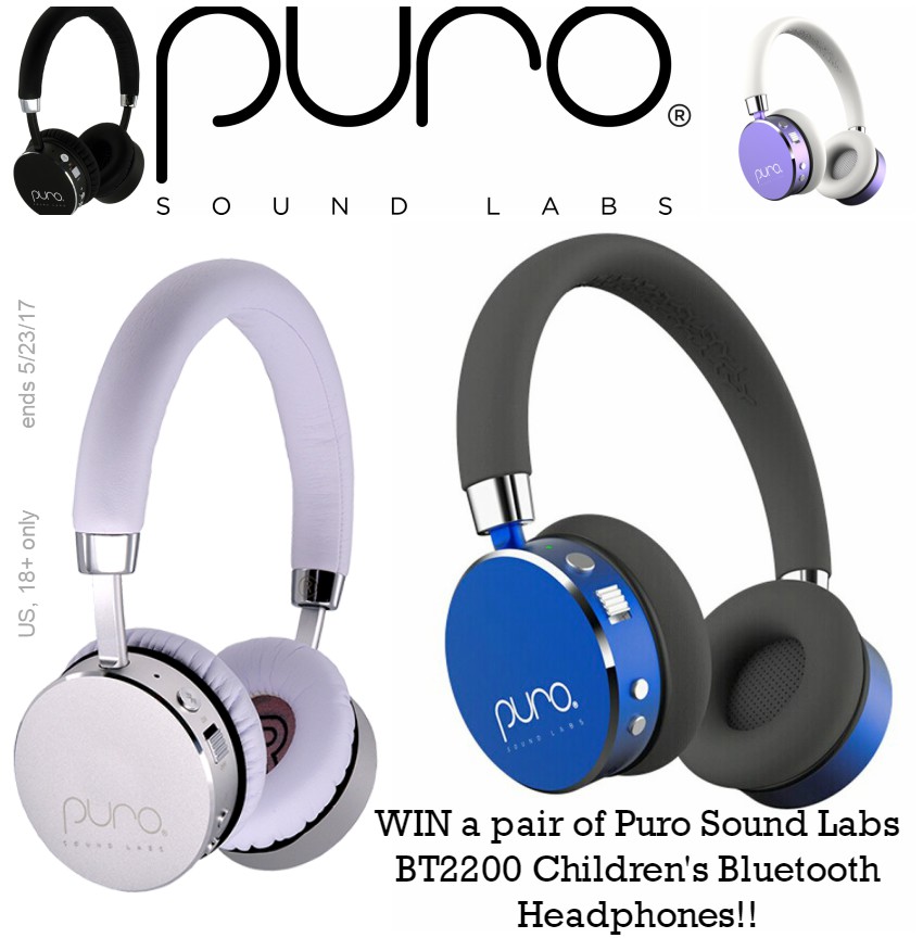 Puro Sound Labs Studio Grade Children’s Bluetooth Headphones Giveaway! #2017Spring