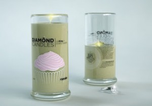 diamond candle cupcakes