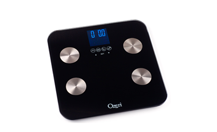 Ozeri Touch 440 lb Digital Bath Scale -- Measures Weight, Body Fat, Hydration, Muscle and Bone Mass with Auto Recognition Technology for 8 Personal Profiles