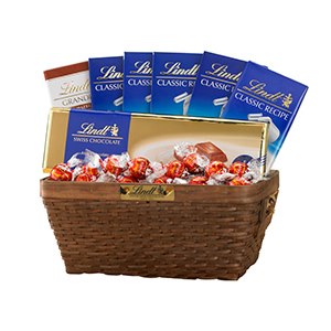 lindt milk chocolate lovers gift basket