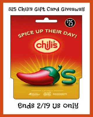 $25 Chili's Gift Card Giveaway