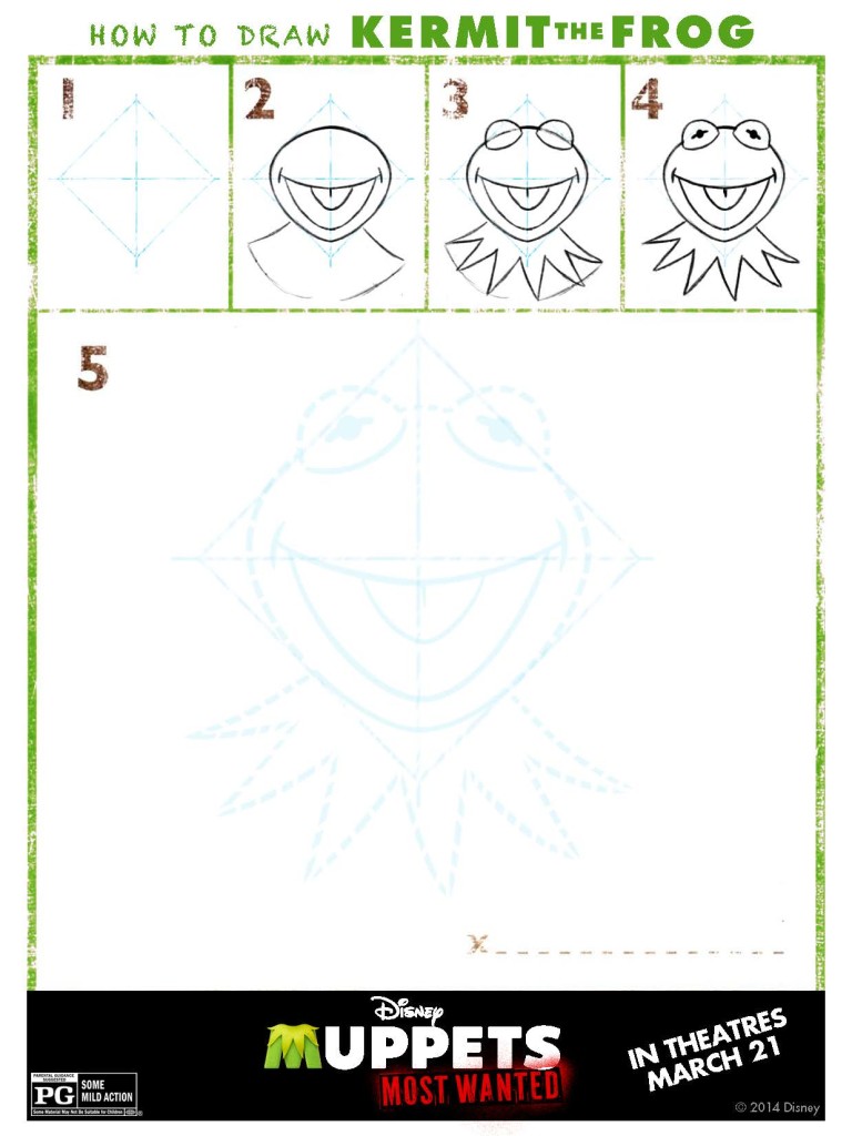 Muppets Most Wanted Draw Kermit