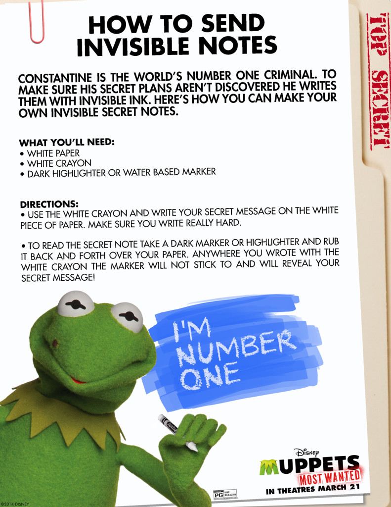 Muppets Most Wanted Send Invisible Notes