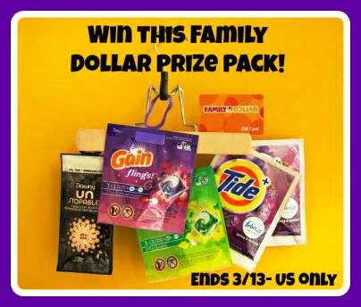 family dollar prize pack giveaway