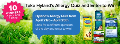 hylands allergy giveaway