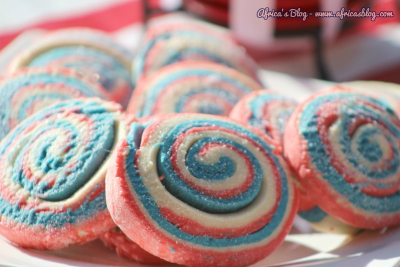 Red, White & Blue Pinwheel Cookies Recipe