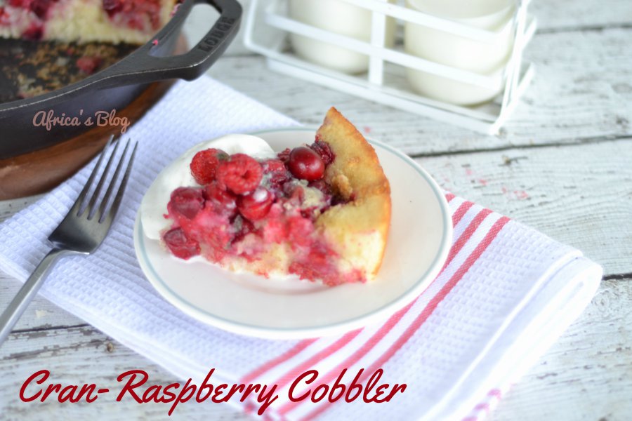 Cran-Raspberry Skillet Cobbler Recipe with instructions