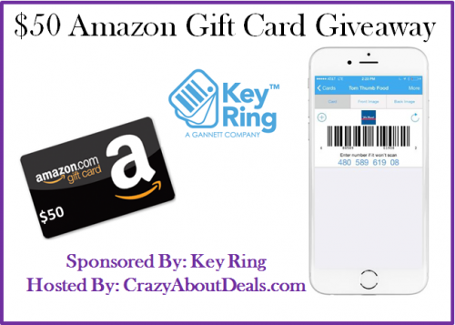 $50 Amazon Gift Card Giveaway Sponsored by Key Ring