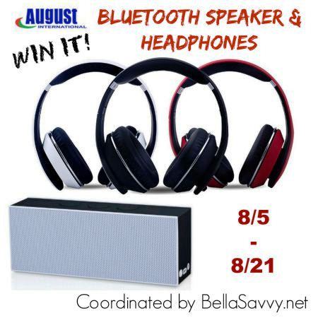 August International Bluetooth Speaker & Heaphones Giveaway