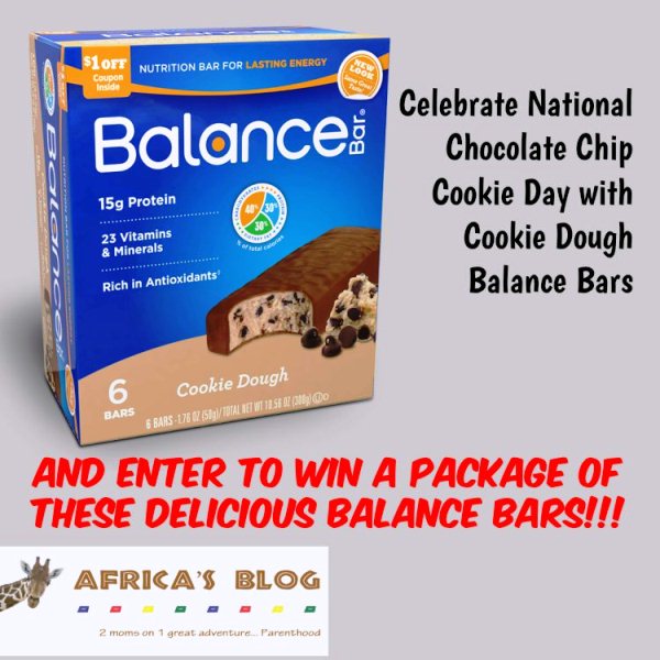 Celebrate National Chocolate Chip Cookie Day, August 4th, with Cookie Dough Balance Bars