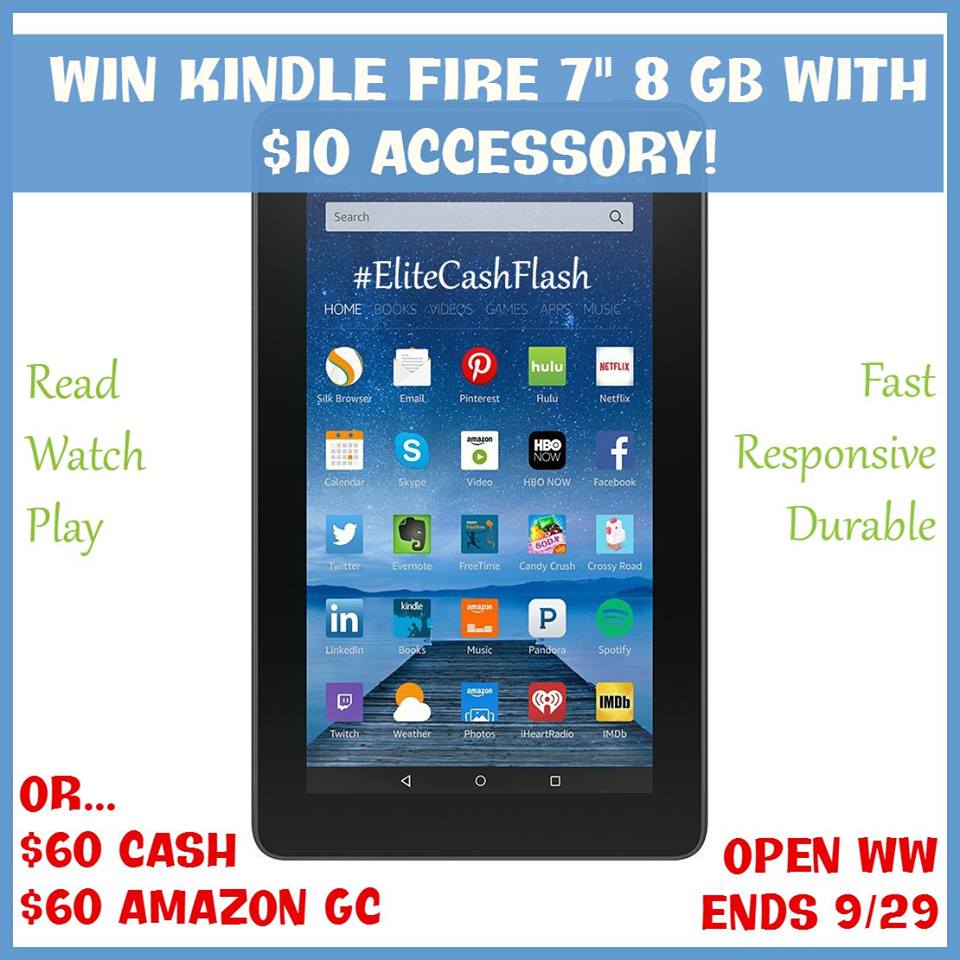 Amazon KINDLE FIRE flash giveaway OR $60 cash
