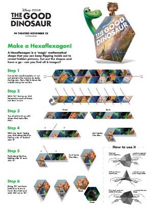 The Good Dinosaur Hexaflexagon Craft