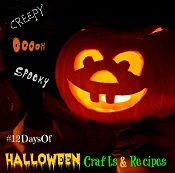 #12Daysof Halloween crafts and recipes display pic