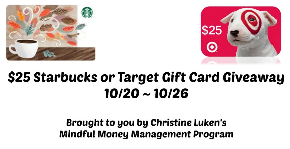 $25 Target or Starbucks Gift Card Giveaway