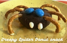Creepy Spider Donut snack