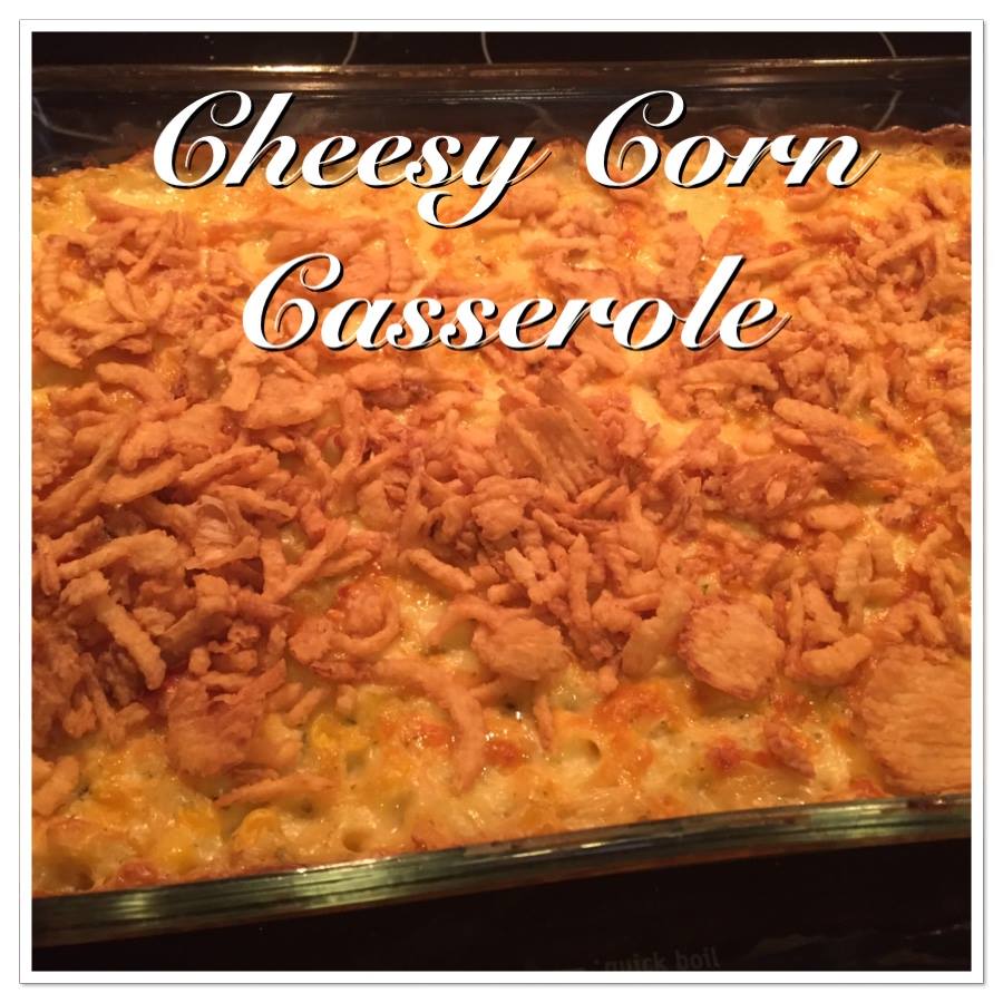 Cheesy Corn Casserole Recipe - #12Daysof Thanksgiving