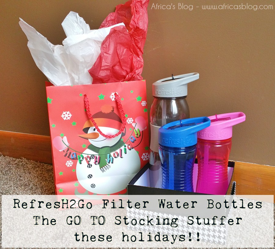 RefresH2Go Filter Water Bottles - the PERFECT stocking stuffer!! #2015HGG