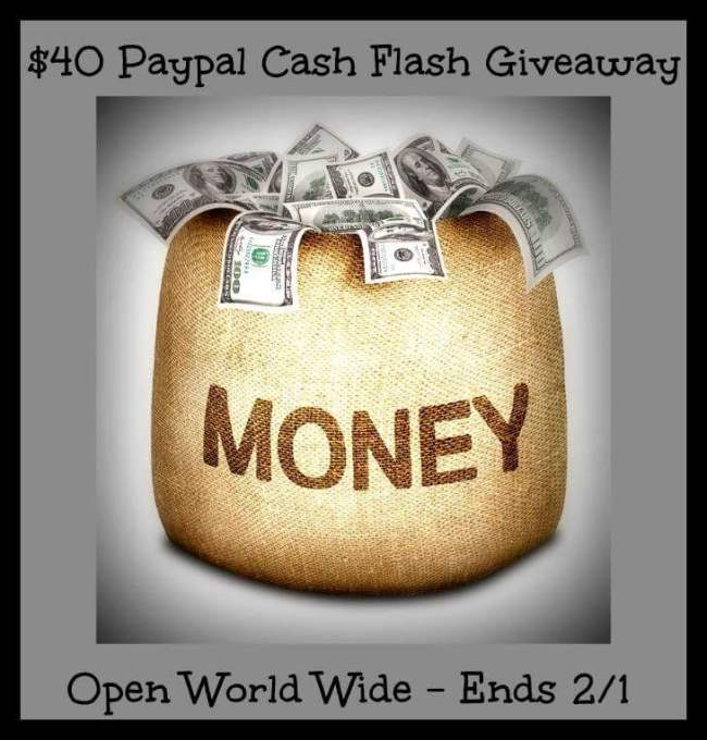 $40 PayPal Cash Flash Giveaway