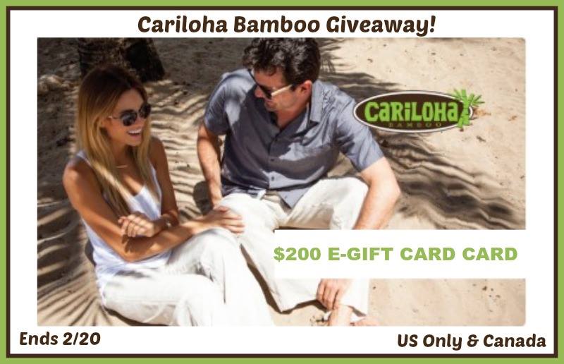 Cariloha Bamboo $200 Gift Card Giveaway