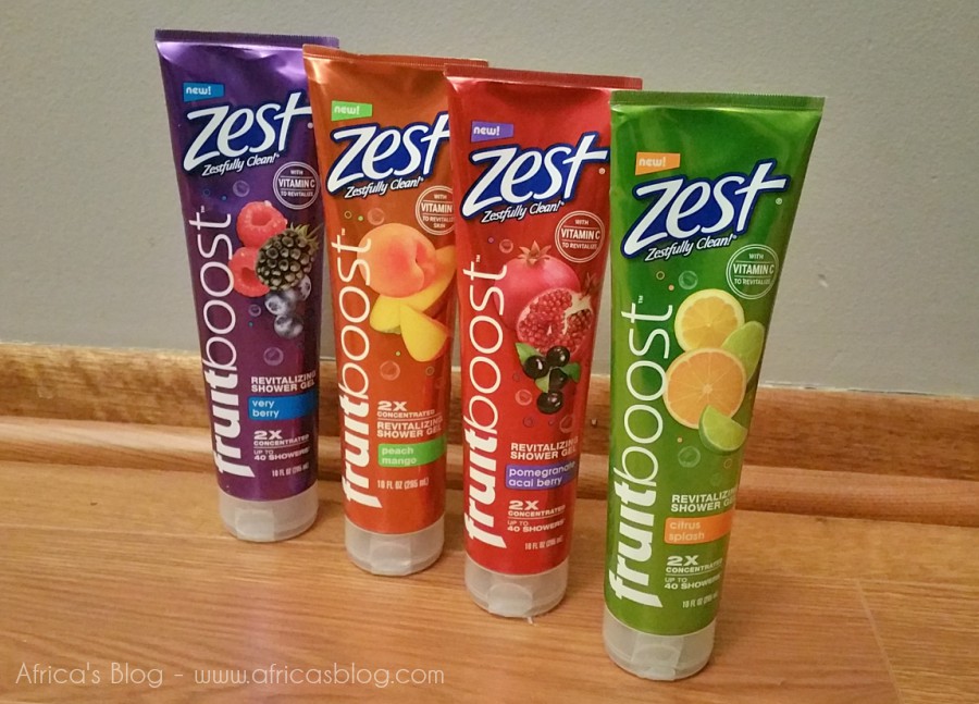 Zest Fruitboost Shower Gels - four scents