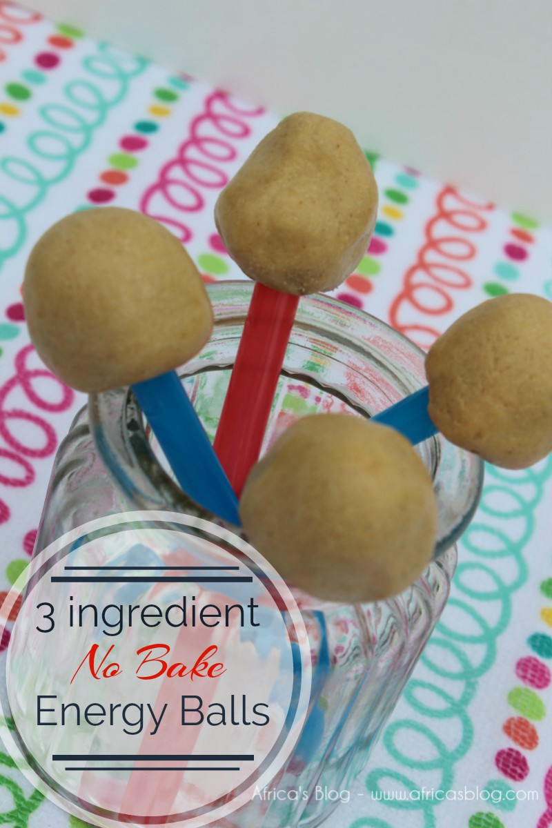 3 ingredient no bake energy balls!!