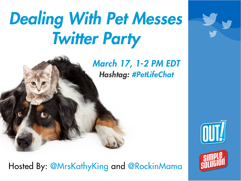 Dealing With Pet Messes Twitter party! #PetLifeChat