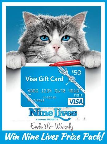 Nine Lives Movie Prize Pack Giveaway - including $50 Visa Gift Card!! 