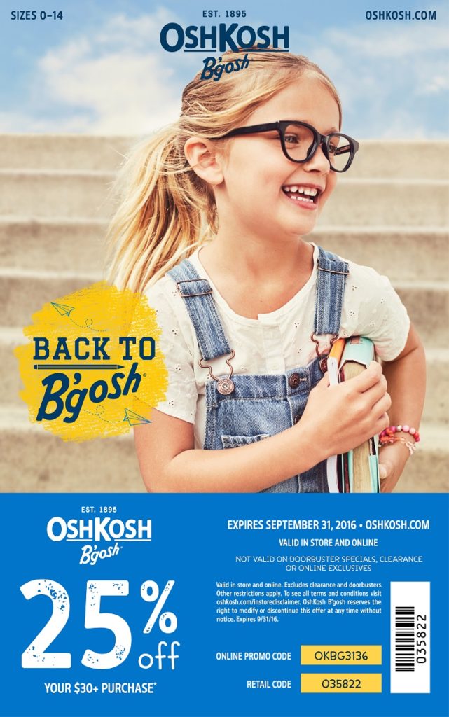 Heading Back to School with OshKosh B'gosh!! BacktoBgosh Coupon