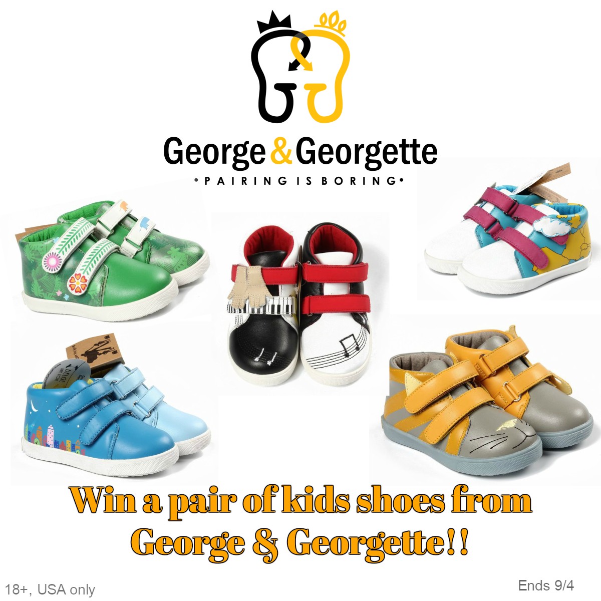 George & Georgette kids shoes Giveaway - Winners Choice!! (ends 9/4)