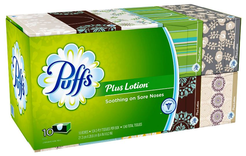 Puffs Plus Lotion -now in 10 packs at Sam's Club
