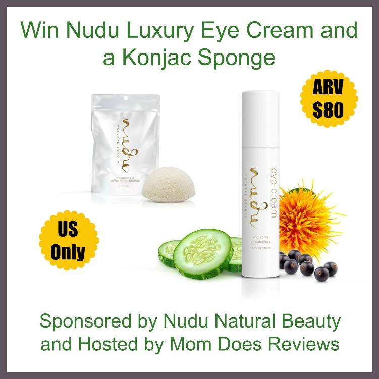 Nudu Luxury Eye Cream and a Konjac Sponge Giveaway!!