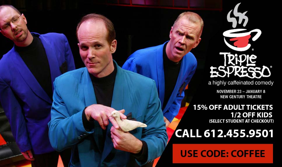 Triple Espresso at the New Century Theatre - get discount tickets TODAY!!