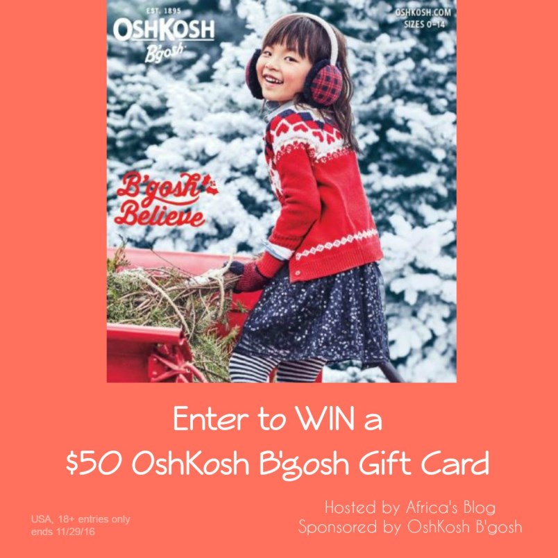 Enter to WIN a $50 OshKosh B'gosh Gift Card! #bgoshbelieve