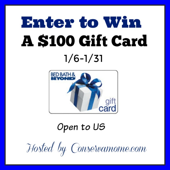 $100 Bed Bath & Beyond Gift Card Giveaway!! (ends 1/31)