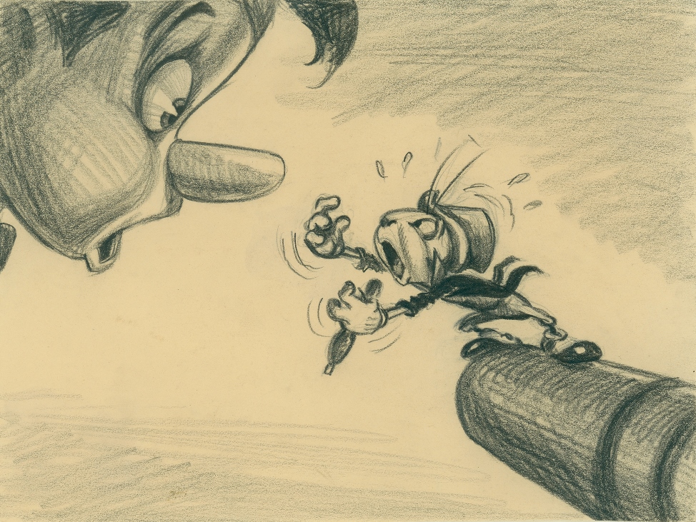 Disney Studio Artist, visual development for Pinocchio, pencil on paper; collection of The Walt Disney Family Foundation
