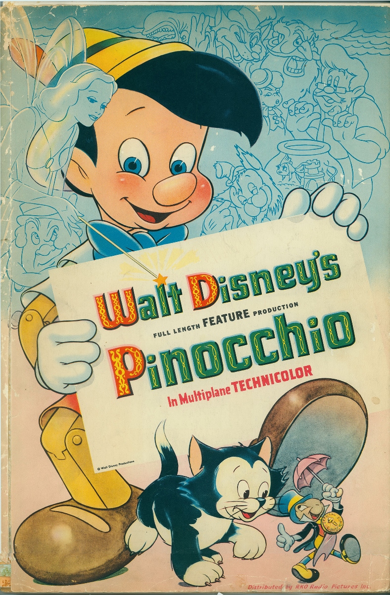 Pinocchio poster, printed ink on paper; collection of Tony Anselmo, -¬ Disney