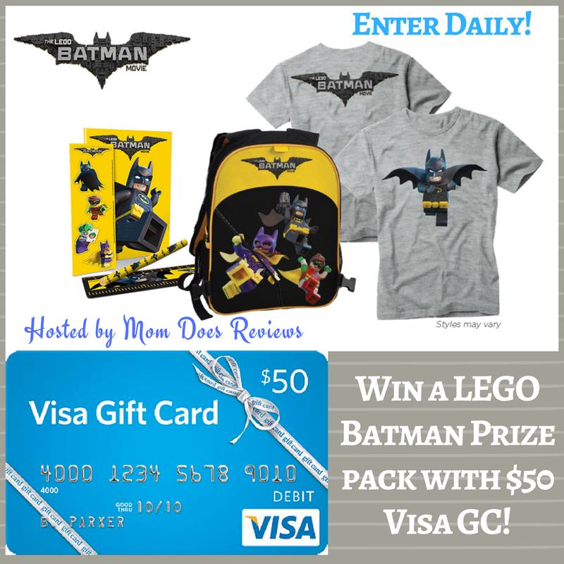 LEGO Batman Movie Prize Package & $50 Visa GC Giveaway! (ends 2/18)