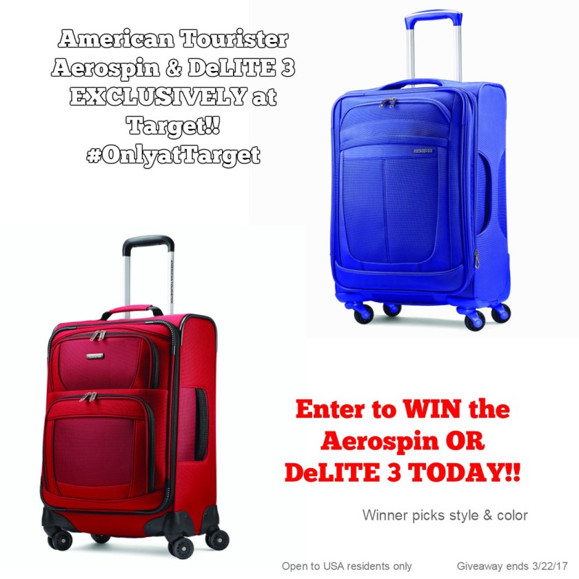 American Tourister Aerospin OR DeLITE 3 Giveaway!! #OnlyatTarget 