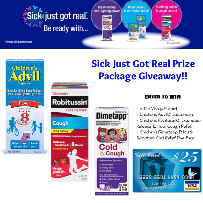 Pfizer Pediatric Products Prize Package Giveaway #SickJustGotReal