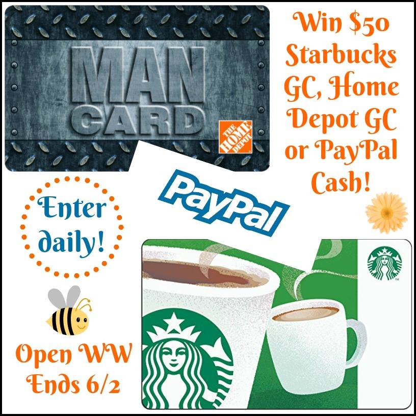 Winner's Choice - $50 Gift Card Giveaway! World Wide!! (ends 6/2)