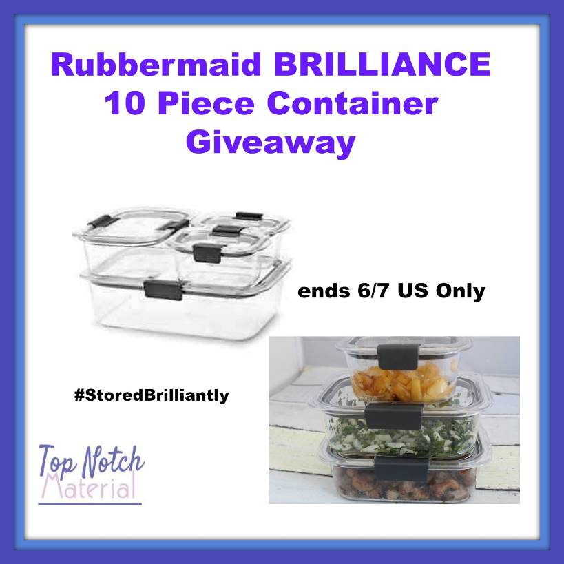 Rubbermaid BRILLIANCE 10-piece set Giveaway!! (ends 6/7)