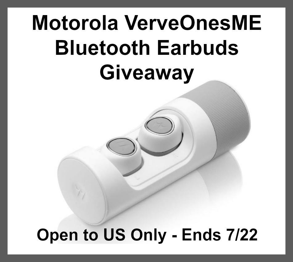 Motorola VerveOnesME Bluetooth Earbuds Giveaway! $149.99 (ends 7/22)