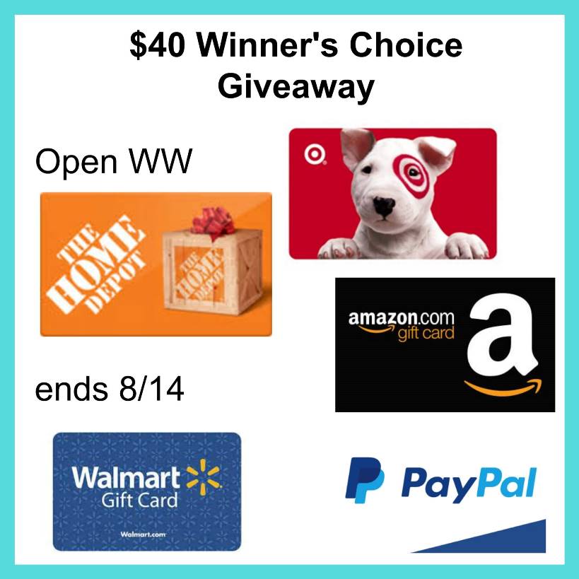 Winners Choice Giveaway - $40 Gift Card/PayPal Cash! (ends 8/14)