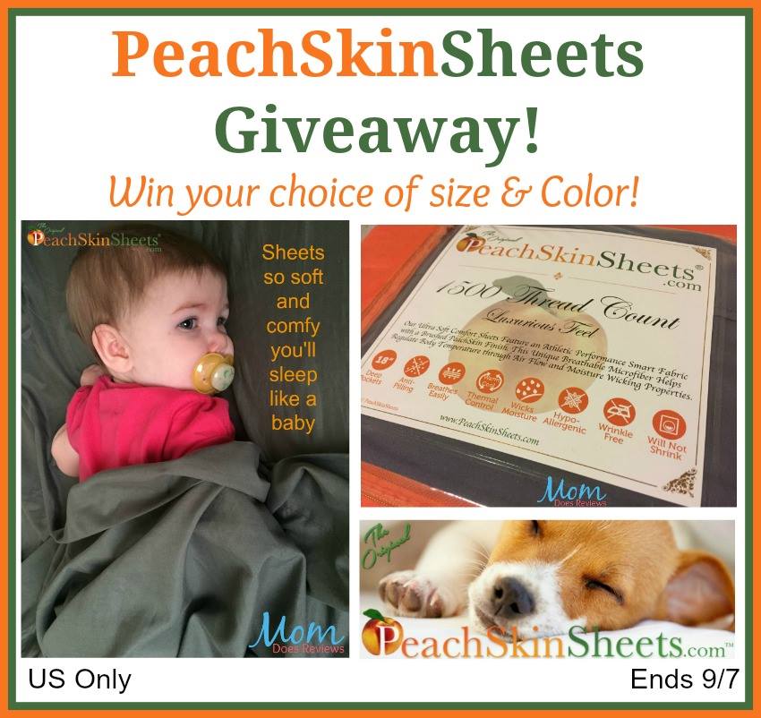PeachSkinSheets Giveaway - winners choice size & color! (ends 9/8)