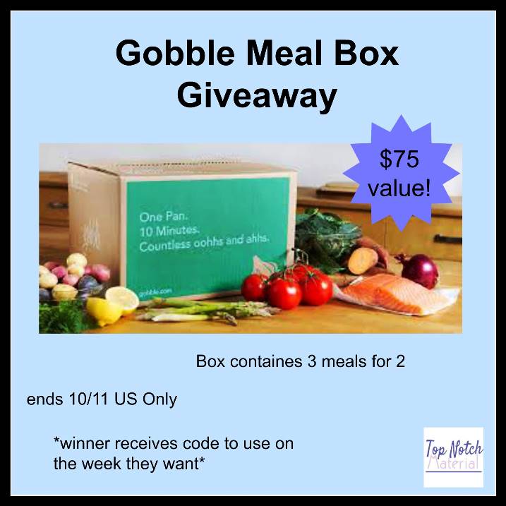 Gobble Meal Box, 3 Meal Box Giveaway - $75 Value!! (ends 10/11)