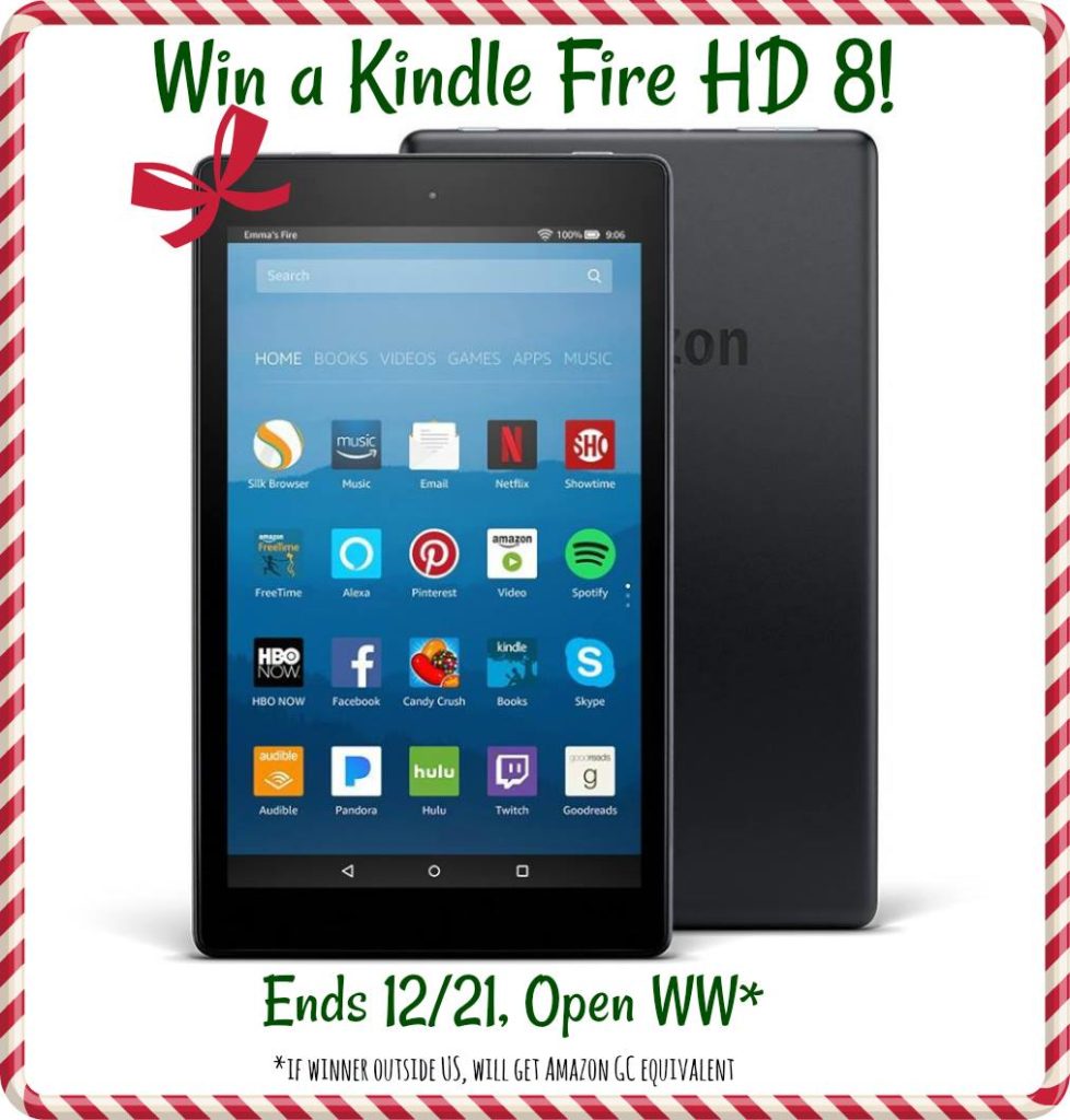 Win a Kindle Fire HD 8 Tablet equipped with Alexa!! (ends 12/21)