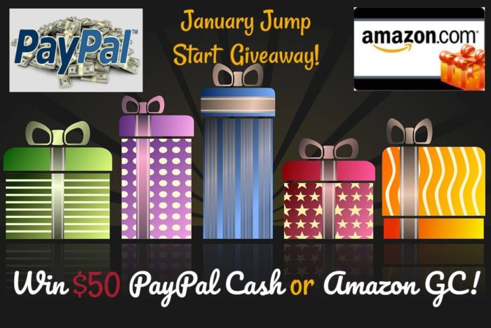 Jump into the New Year - $50 Cash/Amazon Giveaway! World Wide! (ends 1/15)