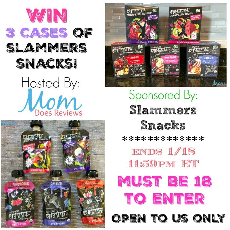 Slammers Snacks - Win 3 Cases today! #Giveaway (ends 1/18)