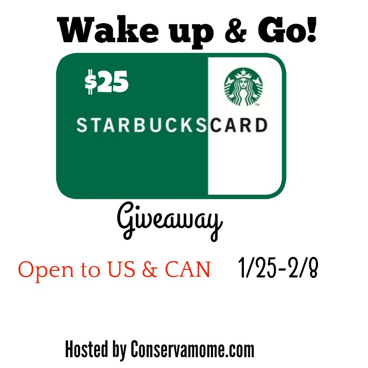 Get Up & Get Going - $25 Starbucks Gift Card Giveaway! USA & CAN (ends 2/8)