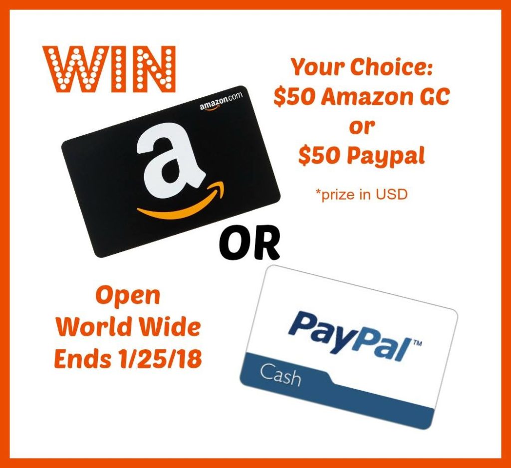 Just because - $50 Amazon Gift Card or PayPal Cash Giveaway! (ends 1/25)